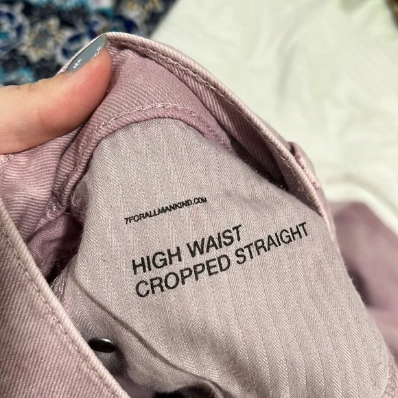 7 for all Mankind Lilac Straight Crop Jeans - Picture 6 of 8